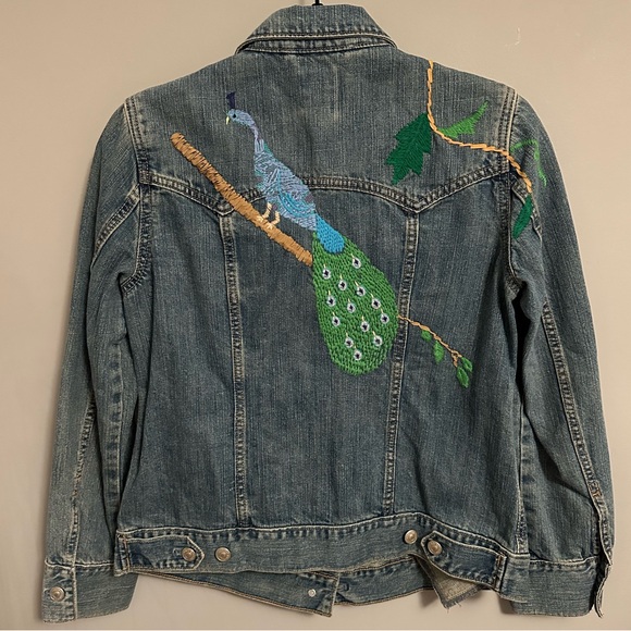 Gap Maternity Jacket XS Peacock Embroidered - Picture 3 of 4